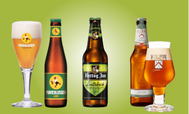 Drie lentebock bieren